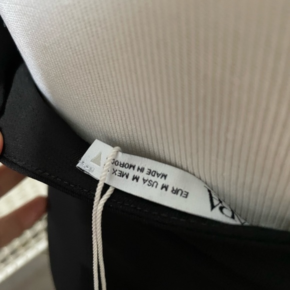 New Zara Ruched Black Bodysuit - Picture 5 of 6